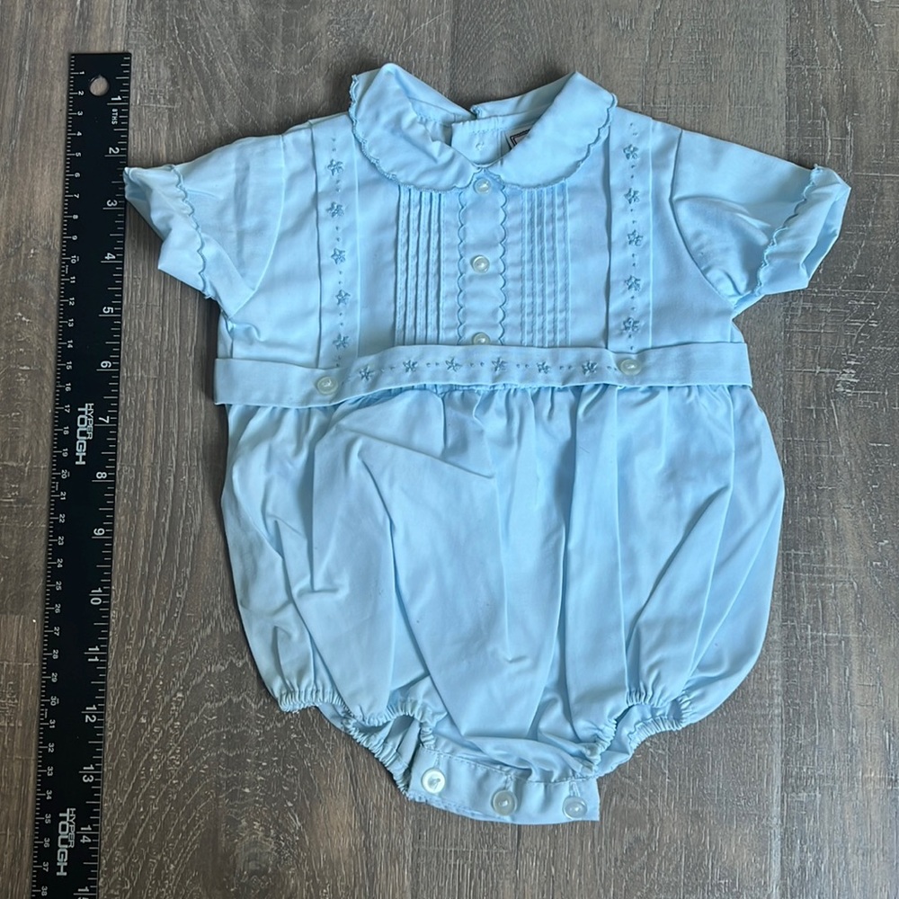 Baby Boy Embroidered Romper